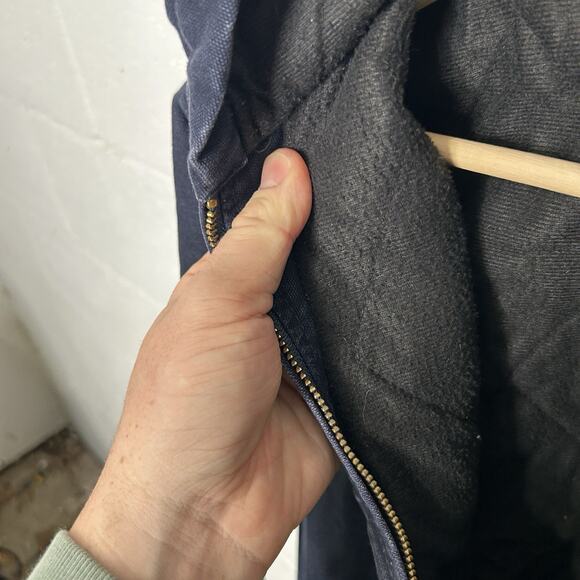Y2K Carhartt Hooded Sandstone Active Jacket “Midnight Blue” - Picture 9 of 9